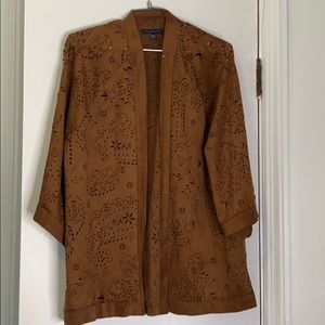 Detailed Suede Cardiagn